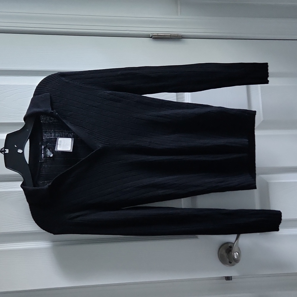 Club Monaco - Everday Collared Wool Sweater Top, Black, NWT
